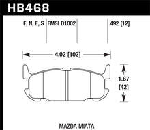 Load image into Gallery viewer, Hawk 03-05 Miata w/ Sport Suspension HPS Street Rear Brake Pads (D1002)