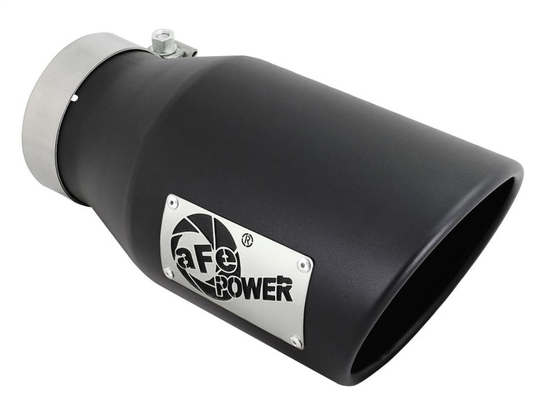 aFe Diesel Exhaust Tip Bolt On Black 4in Inlex x 6in Outlet x 12in