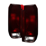 xTune Ford Bronco F150 F250 F350 F450 92-96 OE Style Tail Lights Red Smoked ALT-JH-FB92-OE-RSM