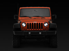 Load image into Gallery viewer, Raxiom 97-18 Jeep Wrangler TJ/JK Axial Spider LED Headlight w/ Amber DRL- Chrome Hsng (Clear Lens)