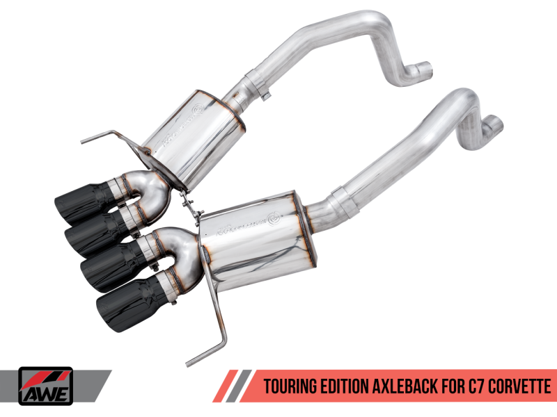 AWE Tuning 14-19 Chevy Corvette C7 Z06/ZR1 Touring Edition Axle-Back Exhaust w/Black Tips