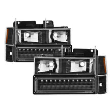 Load image into Gallery viewer, Xtune 92-94 Blazer Full Size Corner/LED Bumper Headlights Black HD-JH-CCK88-LED-AM-BK-SET