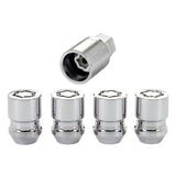 McGard Wheel Lock Nut Set - 4pk. (Cone Seat) M12X1.25 / 19mm & 21mm Dual Hex / 1.28in. L - Chrome