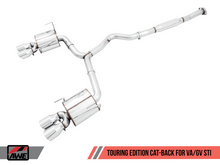 Load image into Gallery viewer, AWE Tuning Subaru STI VA / WRX GV / STI GV Sedan Touring Edition Exhaust - Chrome Silver Tip (102mm)