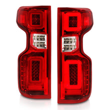 Load image into Gallery viewer, ANZO 19-21 Chevy Silverado Full LED Taillights Chrome Housing Red/Clear Lens G2 (w/C light Bars)