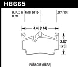 Hawk 2012-2015 Porsche Boxster DTC-60 Race Rear Brake Pads