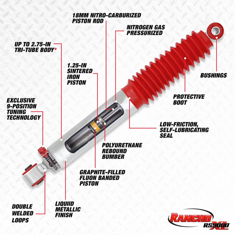 Rancho 05-19 Toyota Tacoma Rear RS9000XL Shock