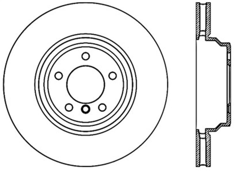 StopTech 07-09 BMW 335 (E90/E92/E93) Slotted & Drilled Right Front Rotor