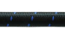 Load image into Gallery viewer, Vibrant -4 AN Two-Tone Black/Blue Nylon Braided Flex Hose (10 foot roll)