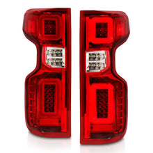 Load image into Gallery viewer, ANZO 19-21 Chevy Silverado Full LED Taillights Chrome Housing Red/Clear Lens G2 (w/C light Bars)