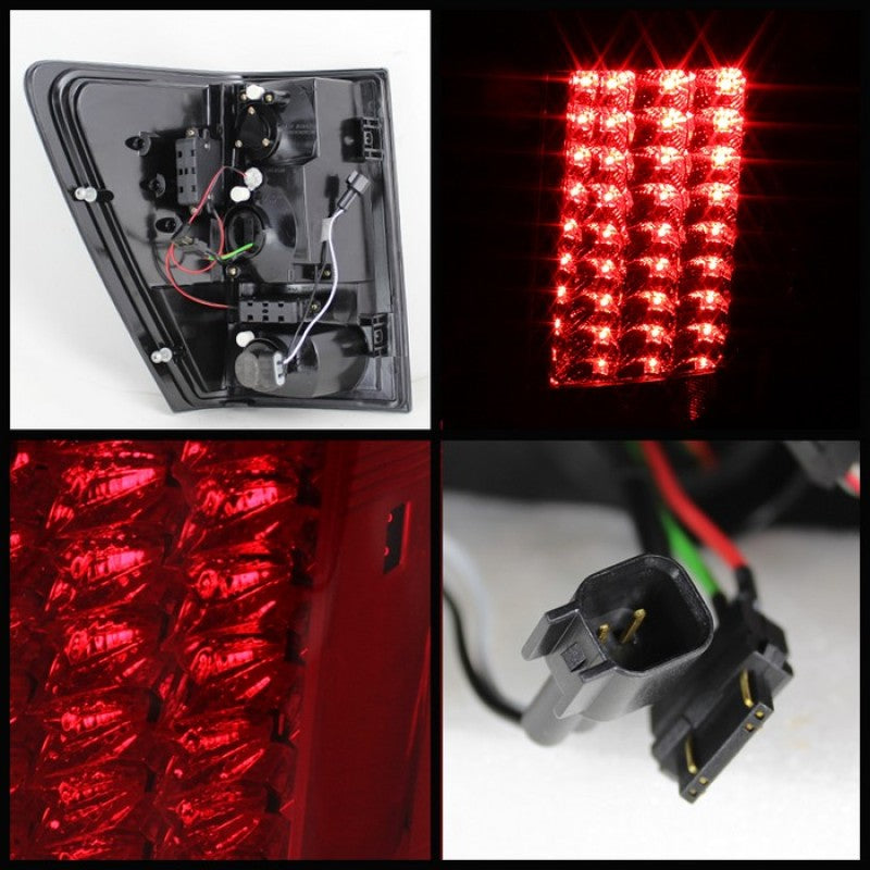 Spyder Jeep Grand Cherokee 07-10 LED Tail Lights Red Clear ALT-YD-JGC07-LED-RC