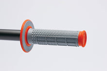 Load image into Gallery viewer, Renthal MX Dual Compound Grips Tapered 1/2 Waffle - Grey/ Orange