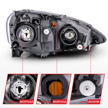 Load image into Gallery viewer, ANZO 2002-2004 Acura RSX Crystal Headlights Black