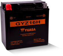 Load image into Gallery viewer, Yuasa GYZ16H High Performance Maintenance Free AGM 12 Volt Battery