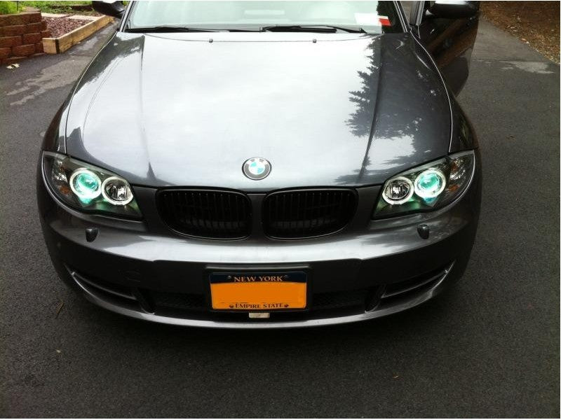 Spyder BMW E87 1-Series 08-11 Projector Headlights LED Halo Black High H1 Low H7 PRO-YD-BMWE87-HL-BK