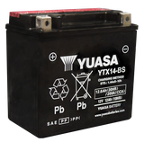 Yuasa YTX14-BS Maintenance Free AGM 12-Volt Battery w/Bottle
