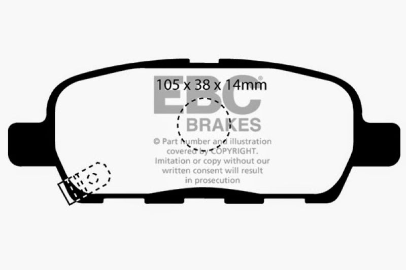 EBC 08-13 Infiniti EX35 3.5 Ultimax2 Rear Brake Pads