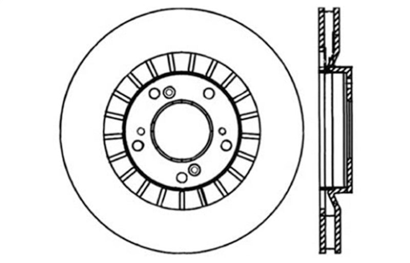 StopTech 00-09 S2000 Slotted & Drilled Right Front Rotor