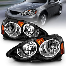 Load image into Gallery viewer, ANZO 2002-2004 Acura RSX Crystal Headlights Black
