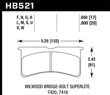 Load image into Gallery viewer, Hawk Wilwood Superlite SL4R 7420 HPS 5.0 Brake Pads