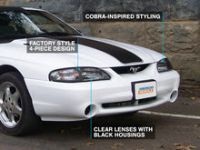 Load image into Gallery viewer, Raxiom 94-98 Mustang Axial Series Cobra Style Headlights- Black Housing (Clear Lens)