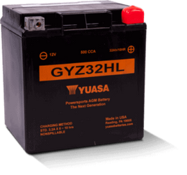 Yuasa GYZ32HL High Performance Maintenance Free AGM 12-Volt Battery