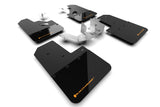 Rally Armor 21-25 Ford Bronco (Plstc Bmpr + RR - NO Rptr/Sprt) Blk Mud Flap w/Cy Orange Logo