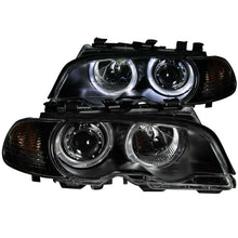 Load image into Gallery viewer, ANZO 2000-2003 BMW 3 Series E46 Projector Headlights w/ Halo Black