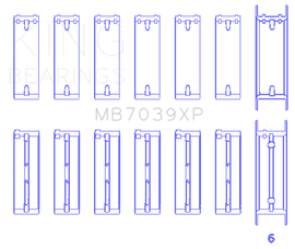 King Engine Bearings BMW M20/M50 2.0L/2.5L/2.7L Performance Main Bearing Set - Size STD