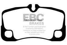 Load image into Gallery viewer, EBC 09-12 Porsche 911 (997) (Cast Iron Rotor only) 3.6 Carrera 2 Yellowstuff Rear Brake Pads