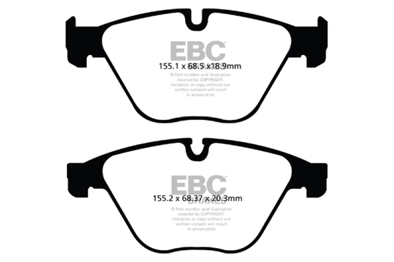 EBC 10+ BMW 535i 3.0 Turbo (F10) Yellowstuff Front Brake Pads