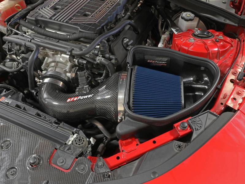 aFe 17-12 Chevrolet Camaro ZL1 (6.2L-V8) Track Series Carbon Fiber CAI System w/ Pro 5R Filters