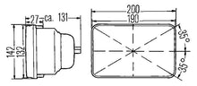 Load image into Gallery viewer, Hella Vision Plus 8in x 6in Sealed Beam Conversion Headlamp - Single Lamp