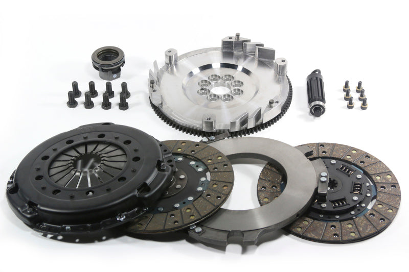 DKM Clutch BMW E46 M3 MS Twin Disc Clutch Kit w/Steel Flywheel (660 ft/lbs Torque)