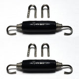 Ticon Industries Black Silicone Titanium Spring Tab and Spring Kit (4 Tabs/2 Springs) - 2 Pack