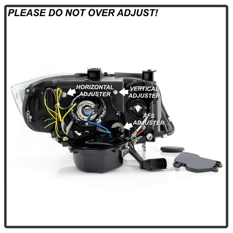 Spyder 09-12 BMW E90 3-Series 4DR Projector Headlights Halogen - LED - Black - PRO-YD-BMWE9009-BK