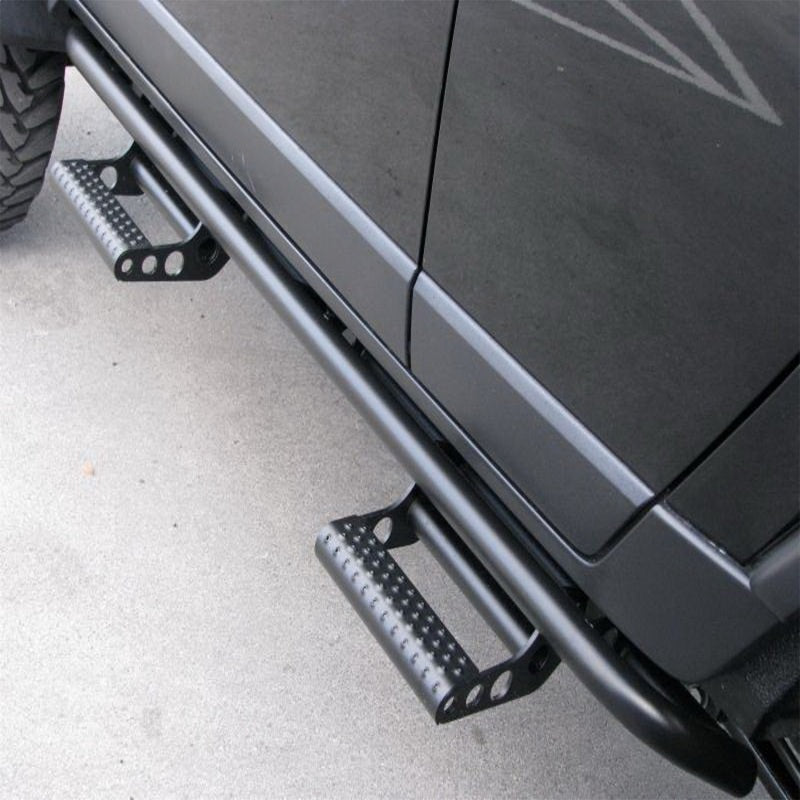 N-Fab RKR Step System 16-17 Toyota Tacoma Double Cab - Tex. Black - 1.75in