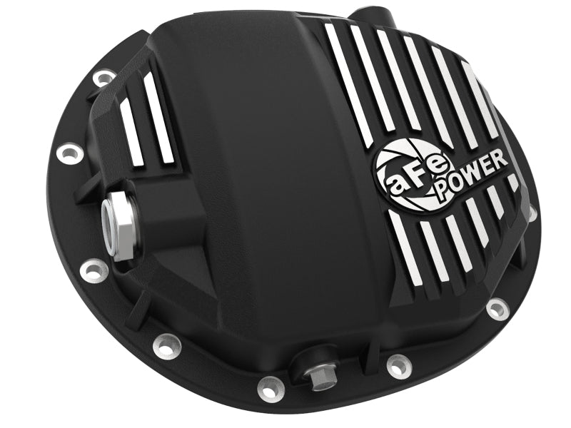 aFe Power Pro Series AAM 9.5/9.76 Rear Diff Cover Black w/Mach Fins 14-19 GM Silverado/Sierra 1500